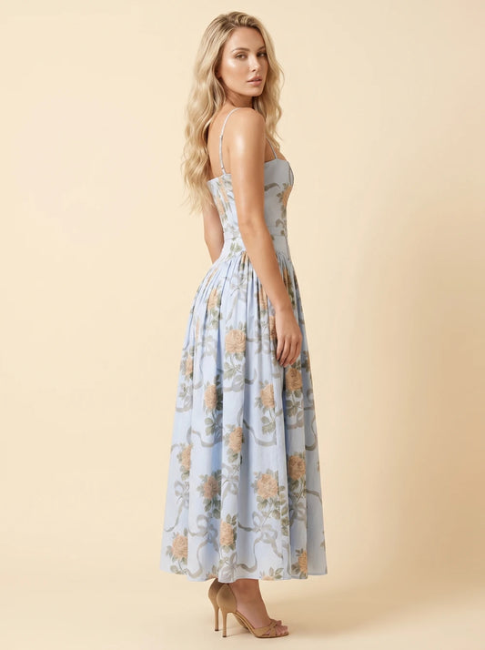 Floral Corset Maxi Dress
