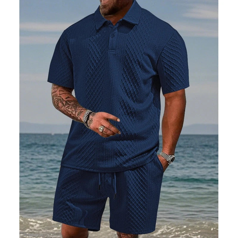 Diamond Pattern Short Sleeve Set
