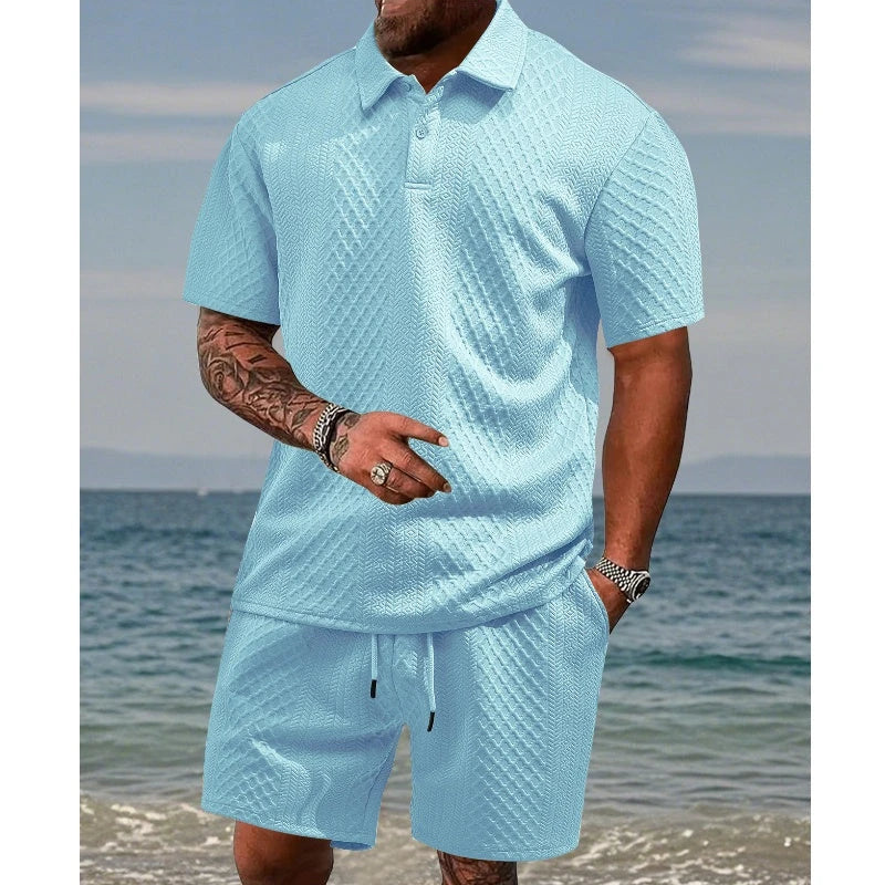 Diamond Pattern Short Sleeve Set