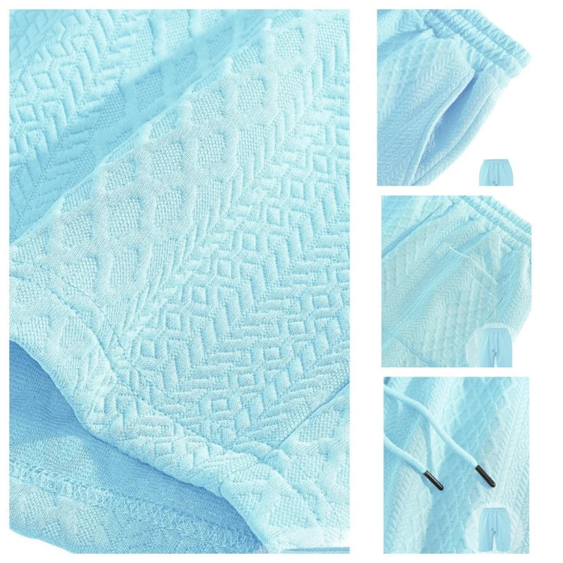 Diamond Pattern Short Sleeve Set
