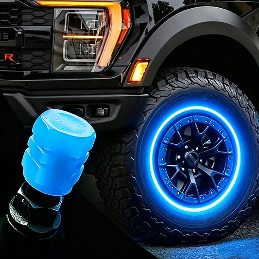 Glowing Tire Valve Caps  (4buc)