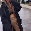 Oversized Hooded Sweatshirt Coat