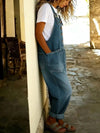 Relaxed Fit Denim Overalls