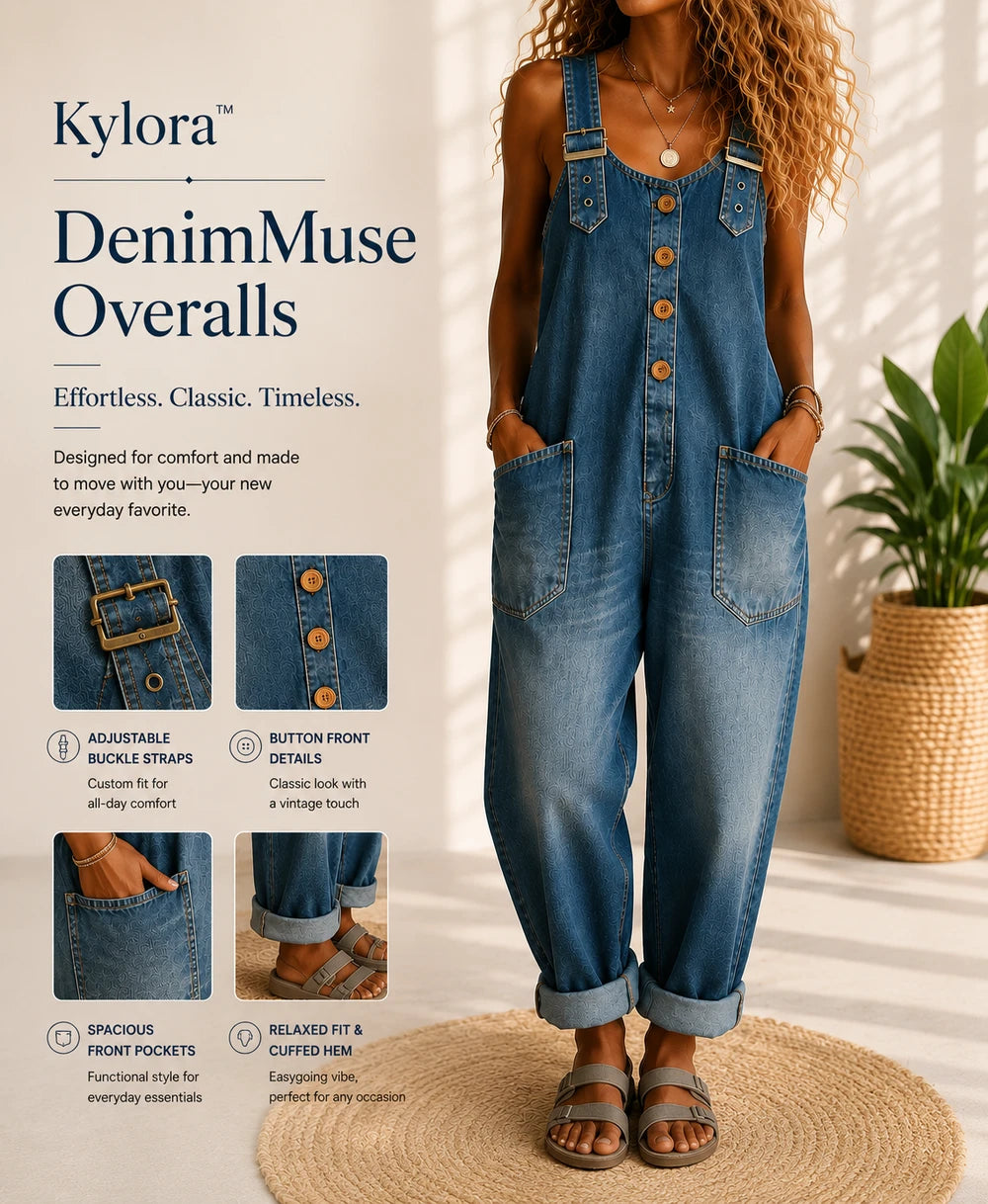 Relaxed Fit Denim Overalls