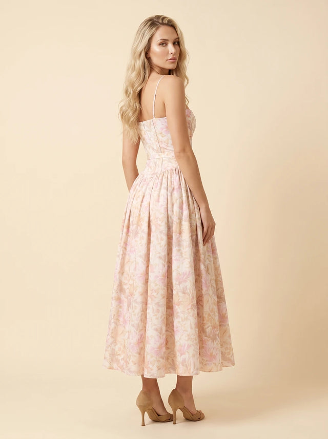 Floral Corset Maxi Dress