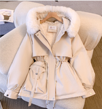 Women Winter Faux Fur Padded Parka