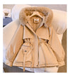 Women Winter Faux Fur Padded Parka