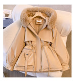 Women Winter Faux Fur Padded Parka
