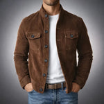 Vintage Suede Utility Jacket
