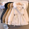 Women Winter Faux Fur Padded Parka