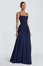 Yellow Ruched Maxi Dress