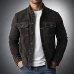 Vintage Suede Utility Jacket