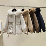 Women Winter Faux Fur Padded Parka