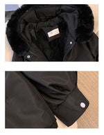 Women Winter Faux Fur Padded Parka