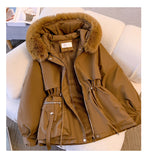 Women Winter Faux Fur Padded Parka
