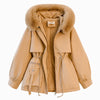 Women Winter Faux Fur Padded Parka