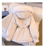 Women Winter Faux Fur Padded Parka