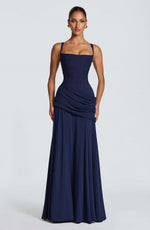 Yellow Ruched Maxi Dress