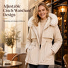 Women Winter Faux Fur Padded Parka